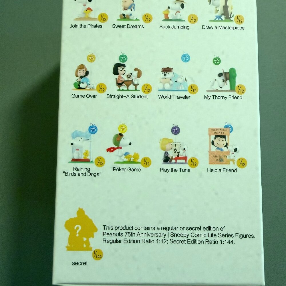 POP MART Peanuts 75th Anniversary Snoopy Comic Life Poker Game Figure NWT - Picture 9 of 13